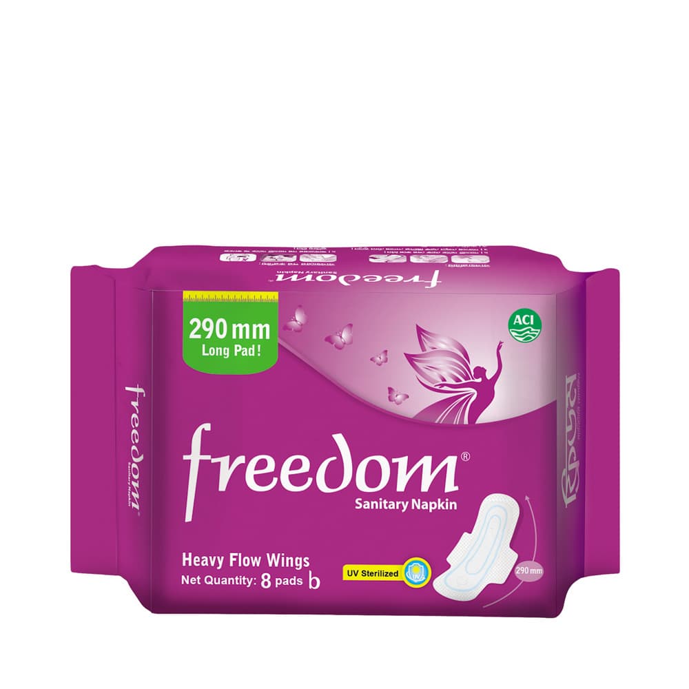 Freedom Sanitary Napkin Heavy Flow Wings - 16Pads